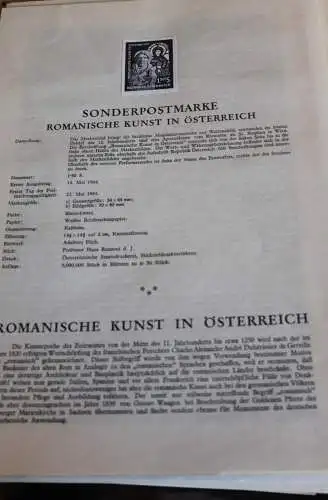 Schwarzdruck auf Schwarzdruckblatt Österreich 1964 zur Ausgabe: Romanische Kunst in Österreich