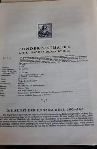 Schwarzdruck auf Schwarzdruckblatt Österreich 1965 zur Ausgabe: Kunst der Donauschule