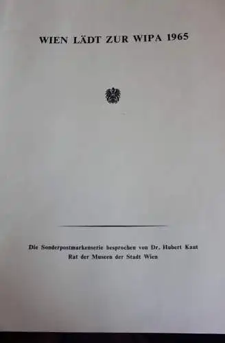 Schwarzdruck auf Schwarzdruckblatt Österreich 1964 zur Ausgabe: Wien lädt zur WIPA 1965