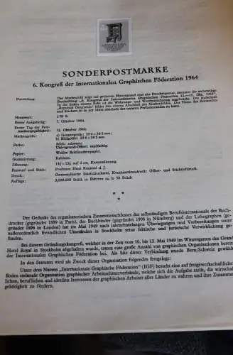 Schwarzdruck auf Schwarzdruckblatt Österreich 1964 zur Ausgabe: Kongress der Graphischen Föderation 1964