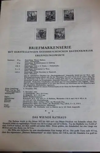 Schwarzdruck auf Schwarzdruckblatt Österreich 1962 zur Ausgabe: Österreichische Baudenkmäler; Ausgabe November 1962