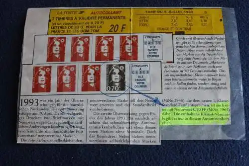 Markenheft von 1993 mit 7 Ergänzungswerten