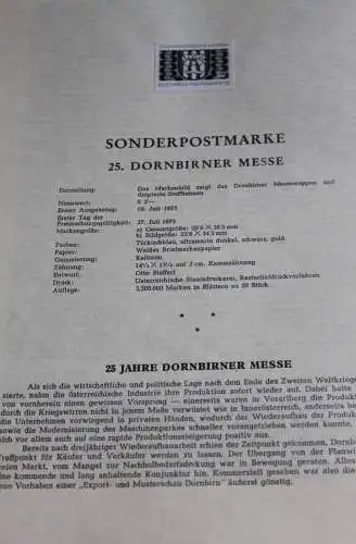 Schwarzdruck auf Schwarzdruckblatt Österreich 1973 zur Ausgabe: 25. Dornbirner Messe