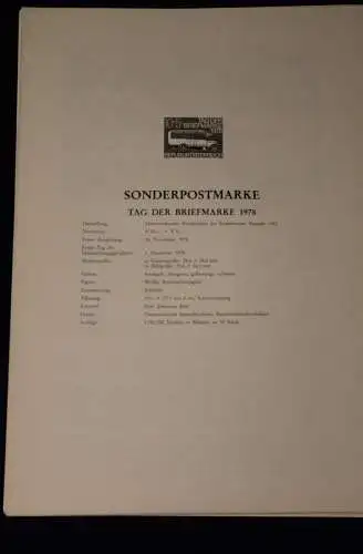 Schwarzdruck auf Schwarzdruckblatt Österreich 1978 zur Ausgabe: Tag der Briefmarke 1978