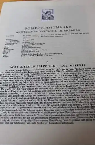 Österreich Schwarzdruck auf Schwarzdruckblatt 1972 zur Ausgabe: Ausstellung Spätgotik in Salzburg