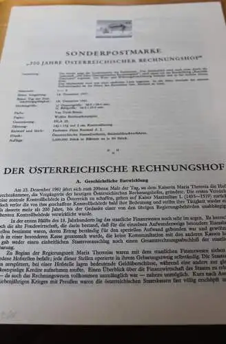 Österreich Schwarzdruck auf Schwarzdruckblatt 1961 zur Ausgabe: Österreichischer Rechnungshof