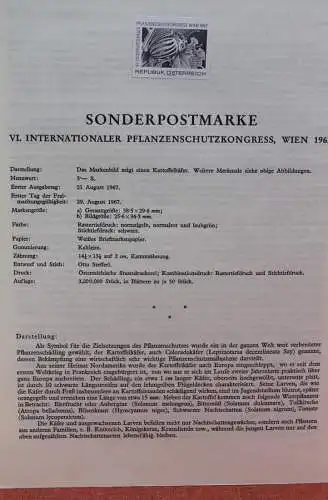 Schwarzdruck auf Schwarzdruckblatt Österreich 1967 zur Ausgabe: Internationaler Pflanzenschutzkongress Wien 1967