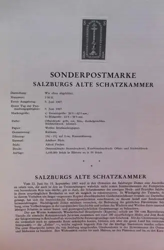 Schwarzdruck auf Schwarzdruckblatt Österreich 1967 zur Ausgabe: Salzburgs Alte Schatzkammer