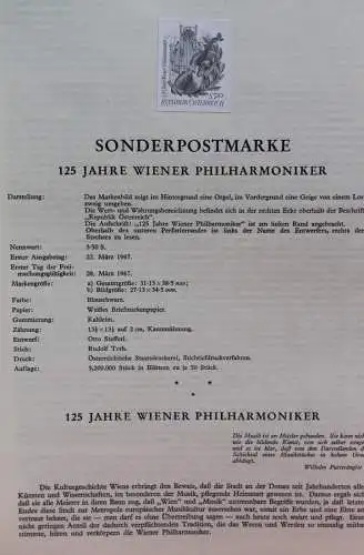 Österreich Schwarzdruck auf Schwarzdruckblatt 1967 zur Ausgabe: 125 Jahre Wiener Philharmoniker