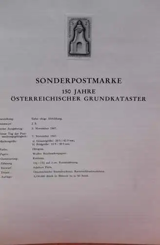 Schwarzdruck auf Schwarzdruckblatt Österreich 1967 zur Ausgabe: Österreichischer Grundkataster