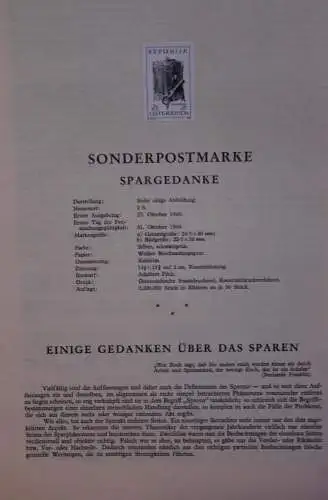 Schwarzdruck auf Schwarzdruckblatt Österreich 1969 zur Ausgabe: Spargedanke