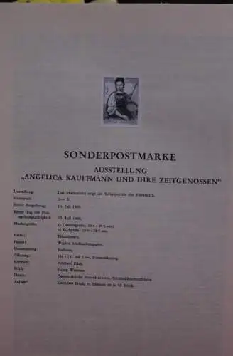 Schwarzdruck auf Schwarzdruckblatt Österreich 1968 zur Ausgabe: Angelica Kauffmann