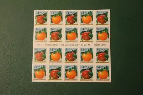 Booklet of 20 Apple & Orange Year 2001, MNH, Markenheft, MH