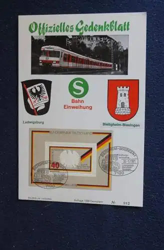 S-Bahn Einweihung Ludwigsburg - Bietigheim-Bissingen 1981