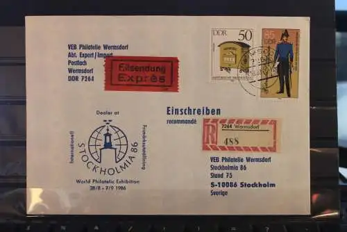 DDR Ausstellungspost zur Stockholmia '86