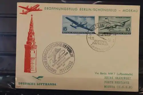 DDR Lufthansa Eröffnungsflug Berlin-Moskau 1956