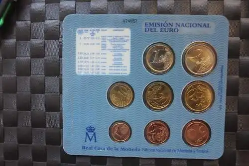 EURO-Kursmünzensatz KMS Spanien 2003, stg; Offizieller Blister der Spanischen staatlichen Münze