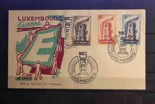 Luxemburg, CEPT 1956 auf FDC