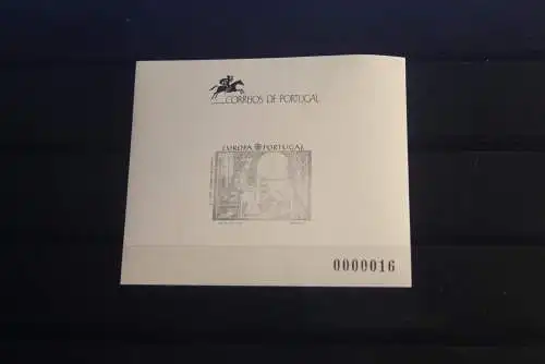 Portugal EUROPA-Ausgabe 1992; Schwarzdruck, nummeriert, gummiert