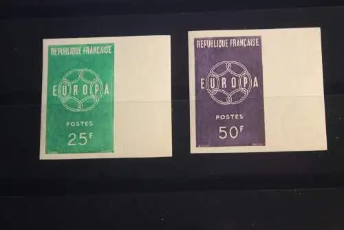 Frankreich EUROPA-Ausgabe 1959, ungezähnt, geschnitten, Seitenrand rechts