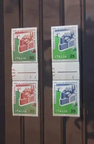 Italien Europäisches Naturschutzjahr  1970; Zwischenstegpaar, postfrisch