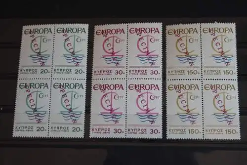 Zypern EUROPA-Ausgabe 1966; SPECIMEN-Marken, MUSTER; Viererblock; postfrisch