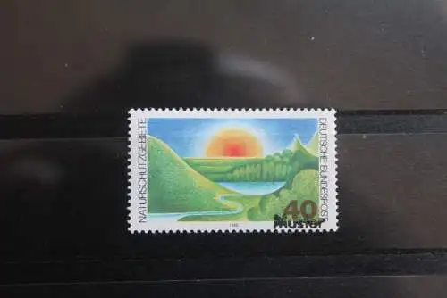 Deutschland BRD Naturschutzgebiete 1980 mit Muster-Stempel; Mustermarke