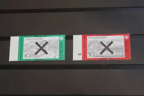Deutschland BRD EUROPA-Marken 1977 mit Andreaskreuz; mit linkem Seitenrand