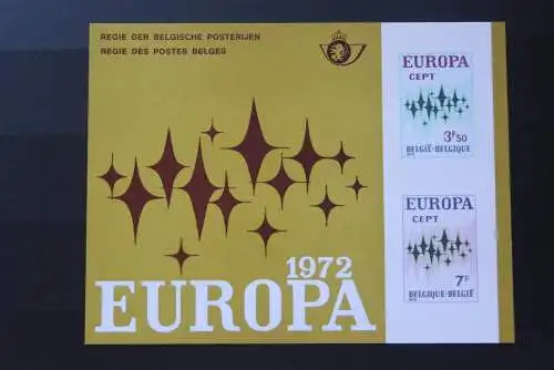Belgien, Amtliches Gedenkblatt der Belgischen Post: EUROPA-Marken 1972