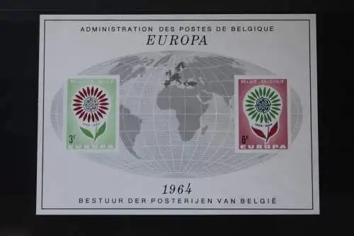Belgien, Amtliches Gedenkblatt der Belgischen Post: EUROPA-Marken 1964