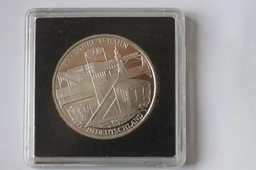 10 Euro Silbermünze U-Bahn 2002 D, Polierte Platte, Spiegelglanz