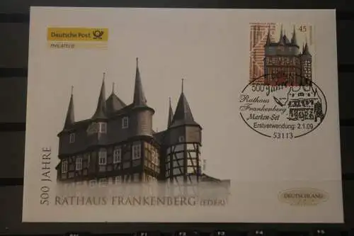 Rathaus Frankenberg 2009; FDC der Post Deutschland exclusiv