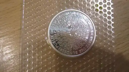 10 DM Silbermünze 50 Jahre Grundgesetz 1999 F, PP