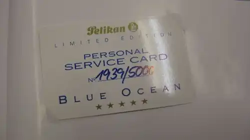 PELIKAN Füllfederhalter Blue Ocean mit 750er Goldfeder Limitierte Ausgabe Nr. 1 LIMITED EDITION Nr. 1939 (von 5000)