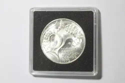 10 DM Silbermünze Olympische Spiele 1972 in München, 1972 J, stg
