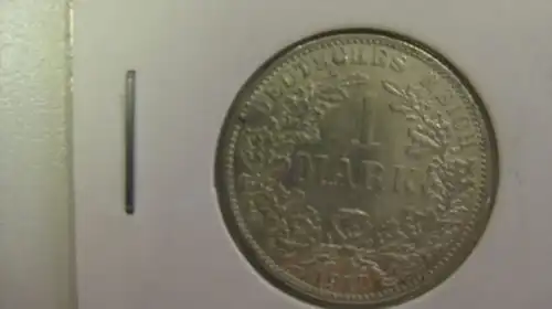 Deutsches Reich 1 Mark Silbermünze 1912 A, stg; Großer Adler