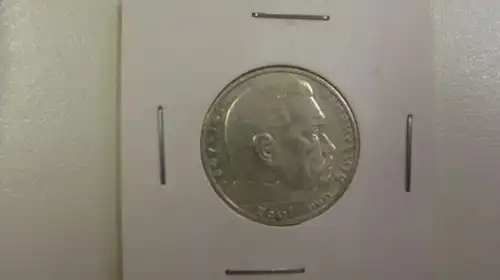 2 Reichsmark Silbermünze Hindenburg 1939 A, stg