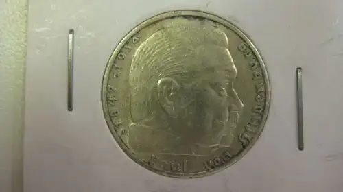 2 Reichsmark Silbermünze 1937 A, Hindenburg