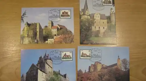 Offizielle Maximumkarten MK Burgen der DDR 15.10.1985