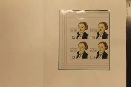  Katharina von Bora, MiNr. 2029; Viererblock, ungezähnt, MNH, Fotoattest
