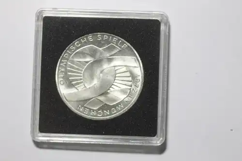 10 DM Silbermünze Gedenkmünze Olympiade in München 1972; 1971 J, stg