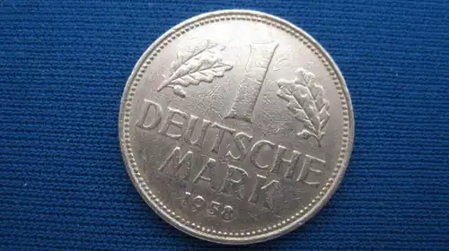 1 DM Kursmünze 1958 F, vz