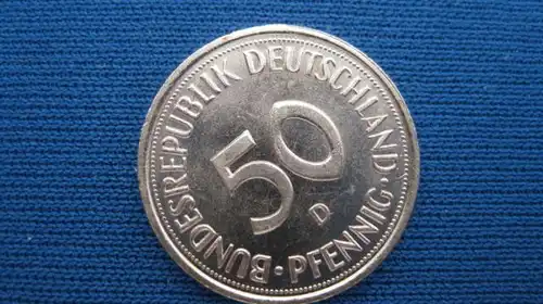 50 Pfennig Kursmünze 1949 F, ss/vz