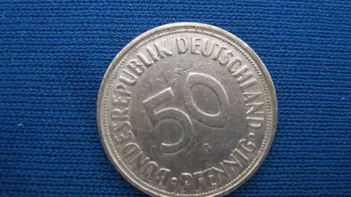 50 Pfennig Kursmünze 1950 G, vz