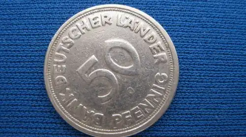 50 Pfennig Kursmünze 1949 J, mvz