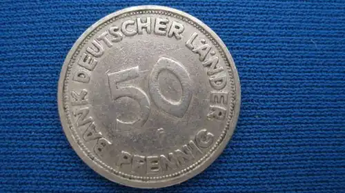 50 Pfennig Kursmünze 1949 F, vz
