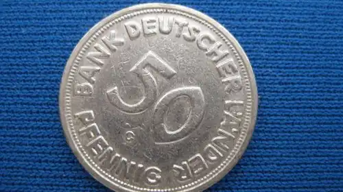 50 Pfennig Kursmünze 1949 G, vz