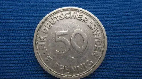 50 Pfennig Kursmünze 1949 G, vz