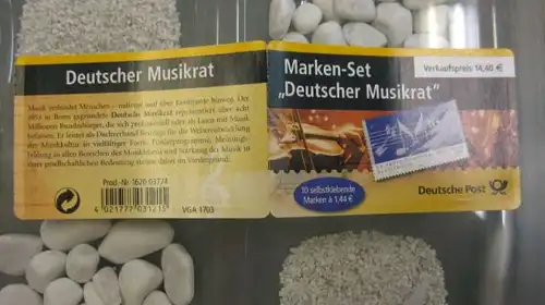 Markenset Markenheft MH 54, Deutscher Musikrat, selbstklebend