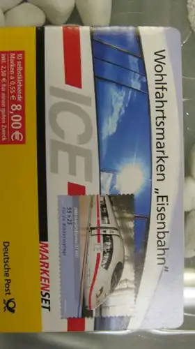 Markenset Markenheft  64, Wohlfahrt: Eisenbahnen 2006